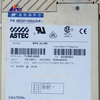 Τμήματα μηχανών ATM Diebold BCRM Δίπλωμα ισχύος 600W 49023011000A
